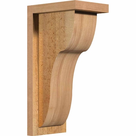 Ekena Millwork Carmel Rough Sawn Corbel w/Backplate, Western Red Cedar, 6"W x 8"D x 16"H COR06X08X16CAR01RWR